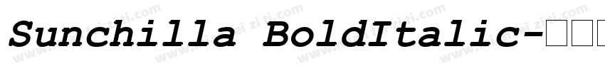 Sunchilla BoldItalic字体转换